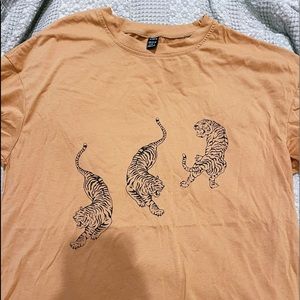 shein oversized tiger t-shirt